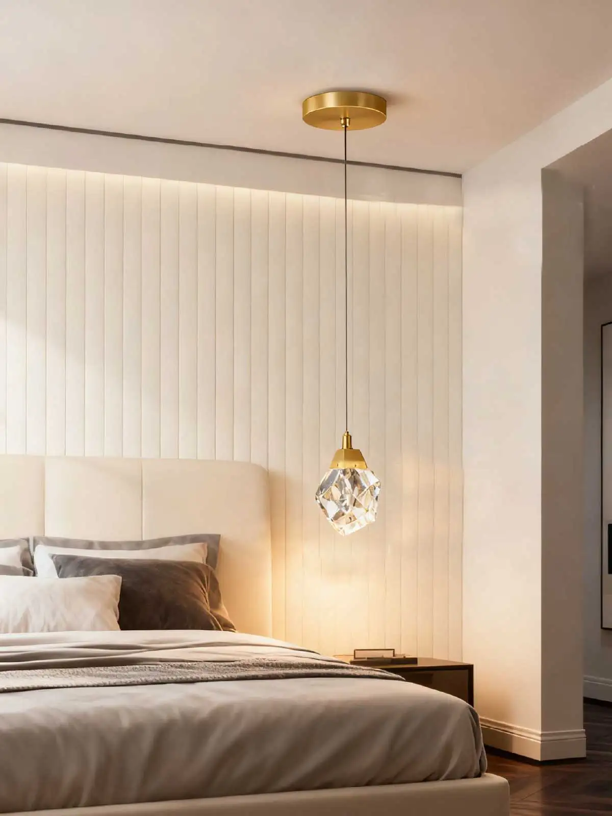 

REVEN Light Luxury Dimmable Ceiling Light Brass Crystal Gold Rose Color Ceiling lamp Customizable for Living Room Chandelier