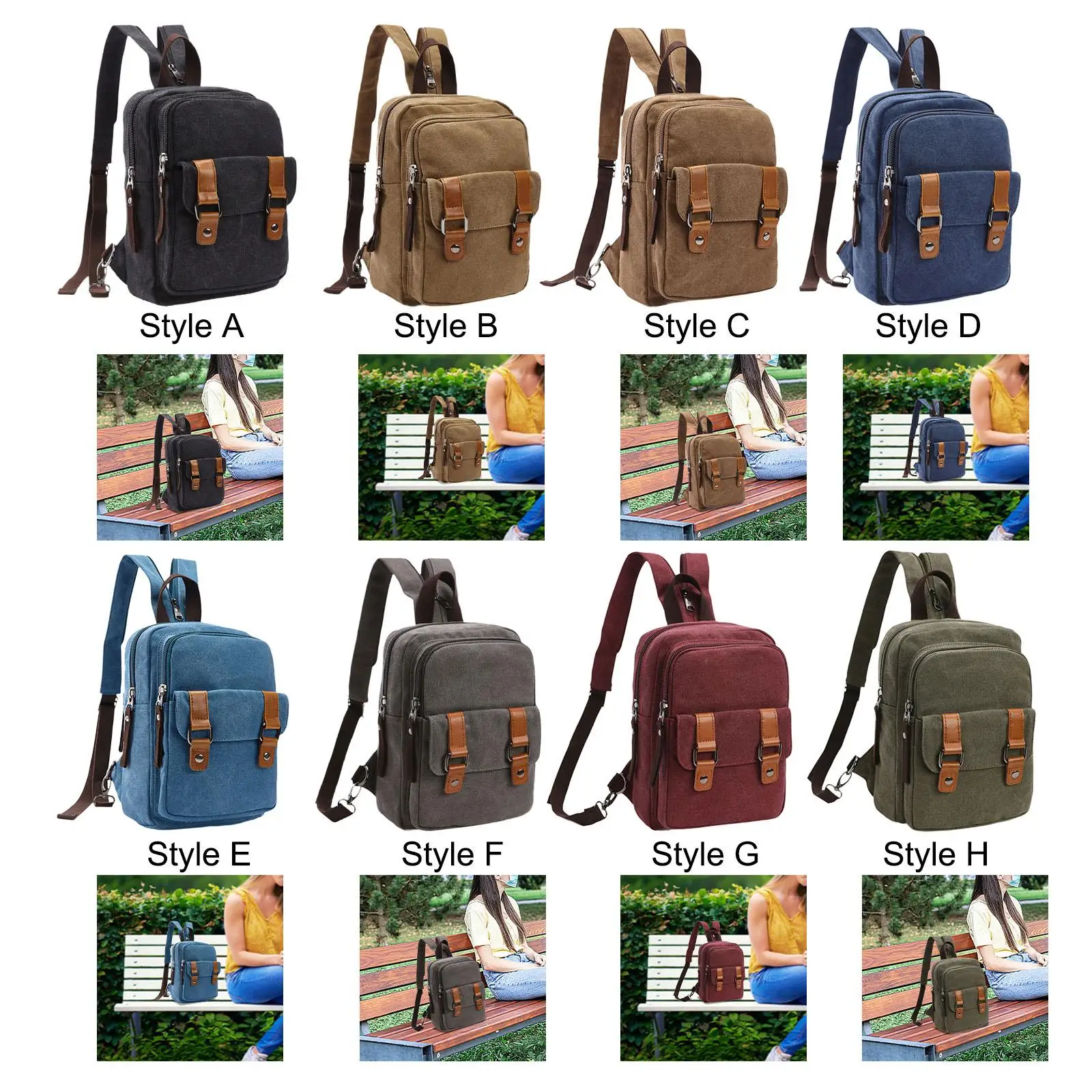 주말 여행용 백팩 캔버스 패셔너블한 밤새 여행 비즈니스 소녀