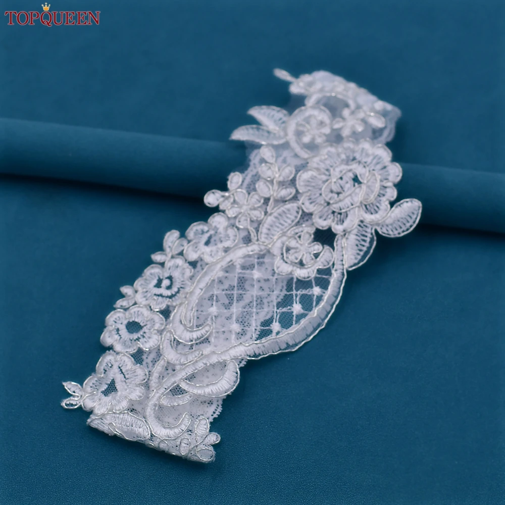 TOPQUEEN Bride Sexy Lace Flower Wedding Garter White Thigh Leg Garter Ring For Wedding Accessories  Women Thigh Ring Belt ST03