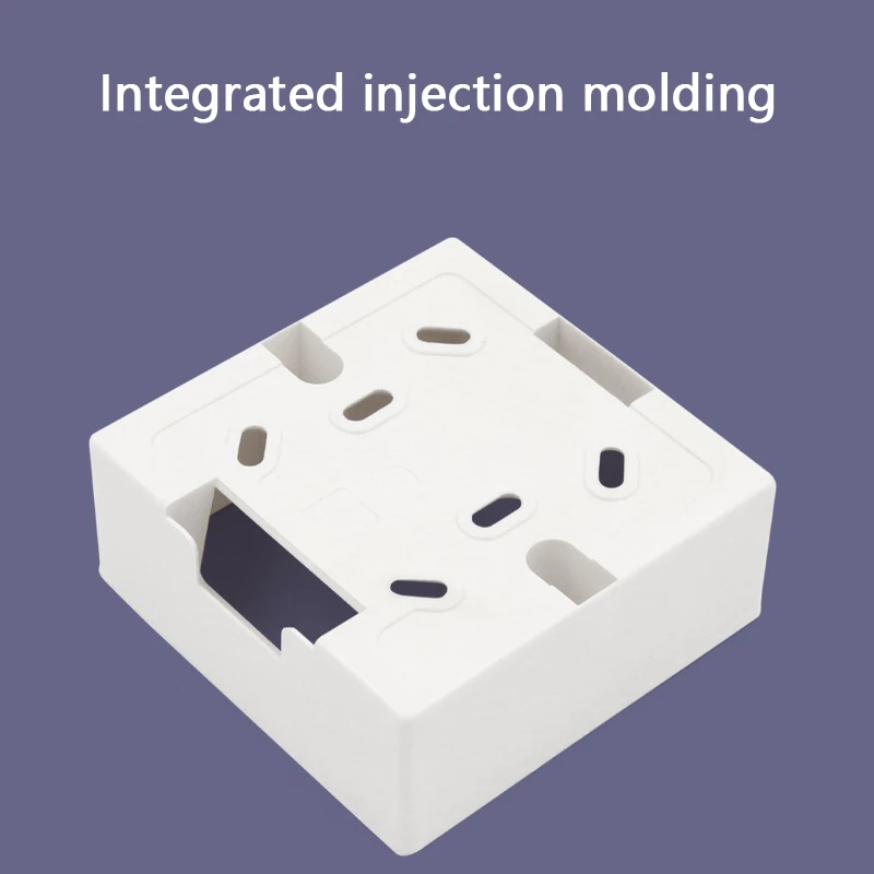 A caixa de montagem externa para interruptores padrão e soquetes, aplica-se para qualquer posição da superfície da parede, alta qualidade, 86mm * 86mm * 34mm