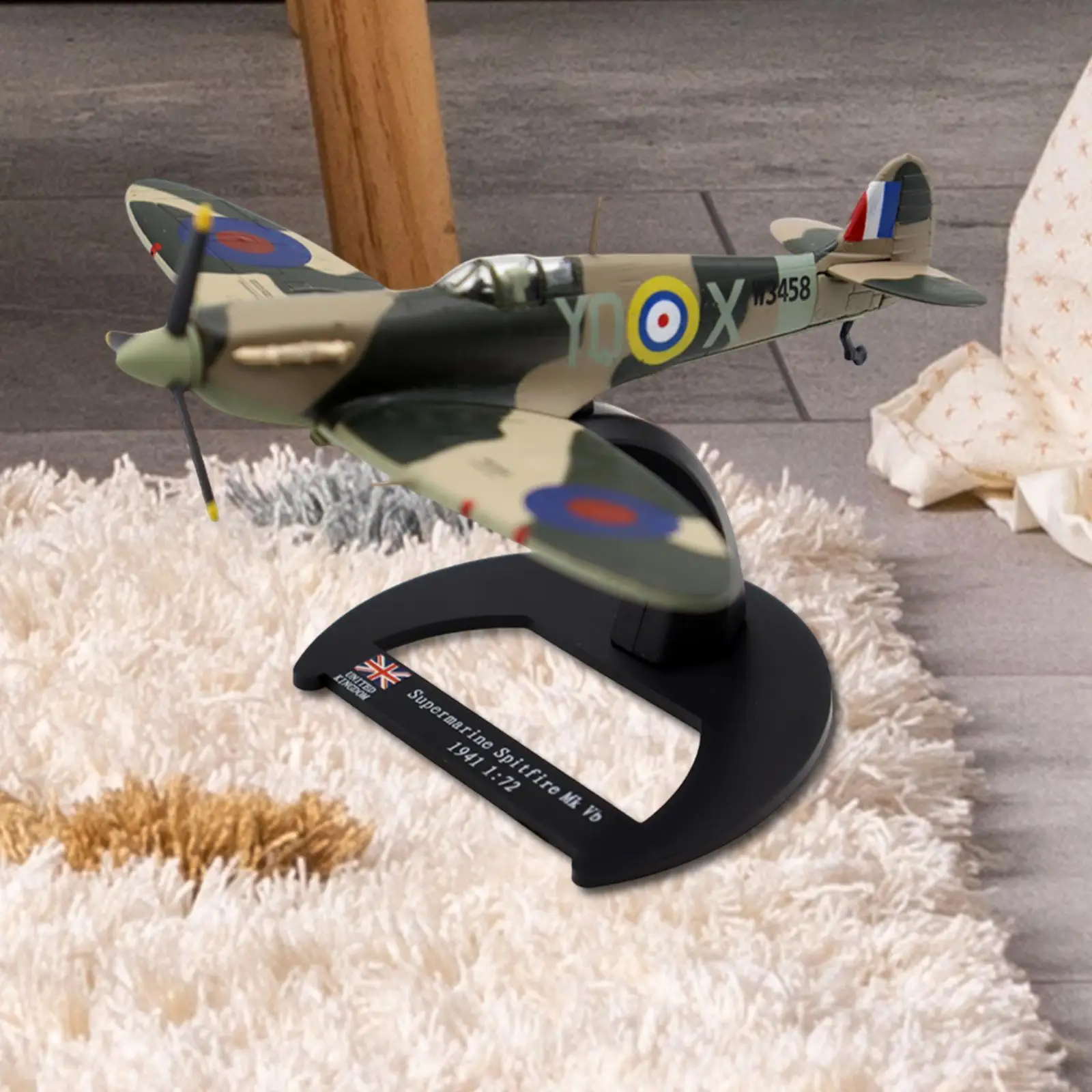 

1:72 Scale Model Aircraft Spitfire Fighter Alloy for Shelf Birthday Gift