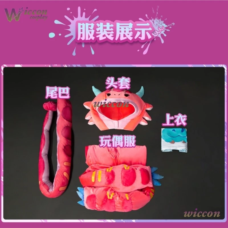 KospLAY Game LoL Neeko الغريب الحرباء تأثيري حلي النساء الزي زهرة نمط تأثيري الذيل البدلة هالوين Neeko موحدة #5