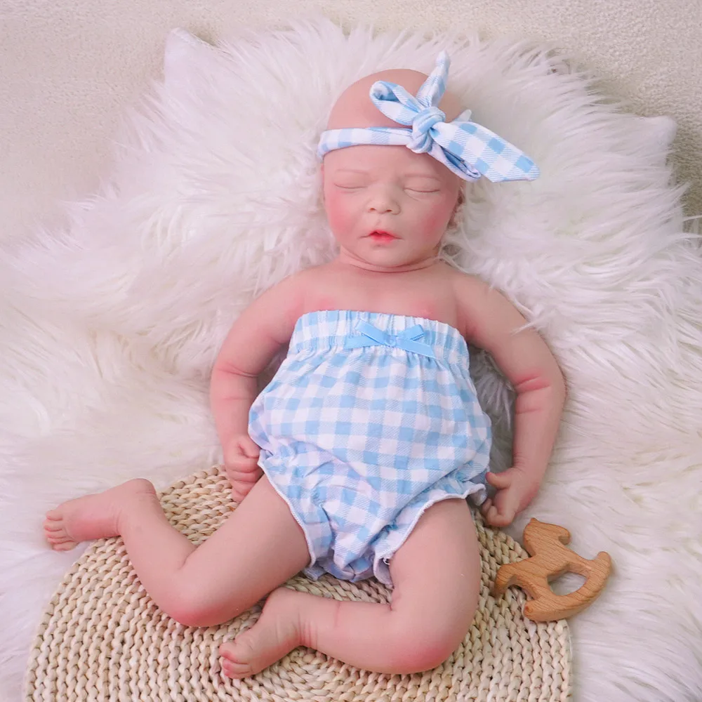 

17Inch Cute and soft Life like Silicone Reborn Baby Dolls Boys and girls toys gift Suitable for 3+year old children no clothes