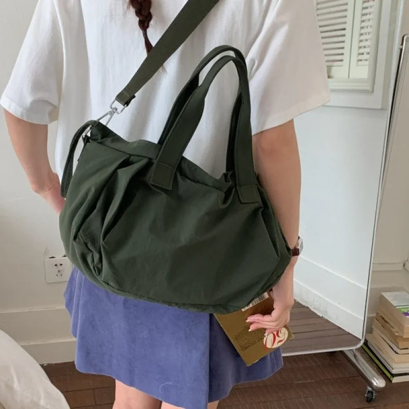 

Japanese Style Minimalist Canvas Tote Bag Women Large Capacity Handbag Crossbody Bag Casual Mom Bag Commuter Bag 2026 Newest