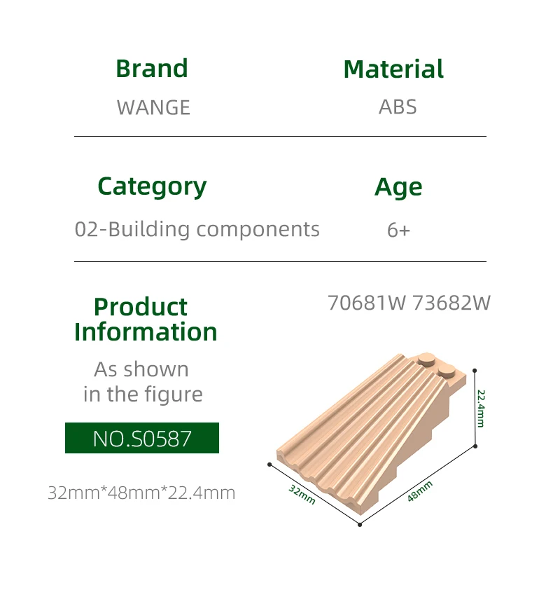 Wange 23Pcs/Lot 70681W/70683W Round Tiles 3 Holes Building Blocks MOC Roof Accessories Compatible with Brick Children Toys Gift