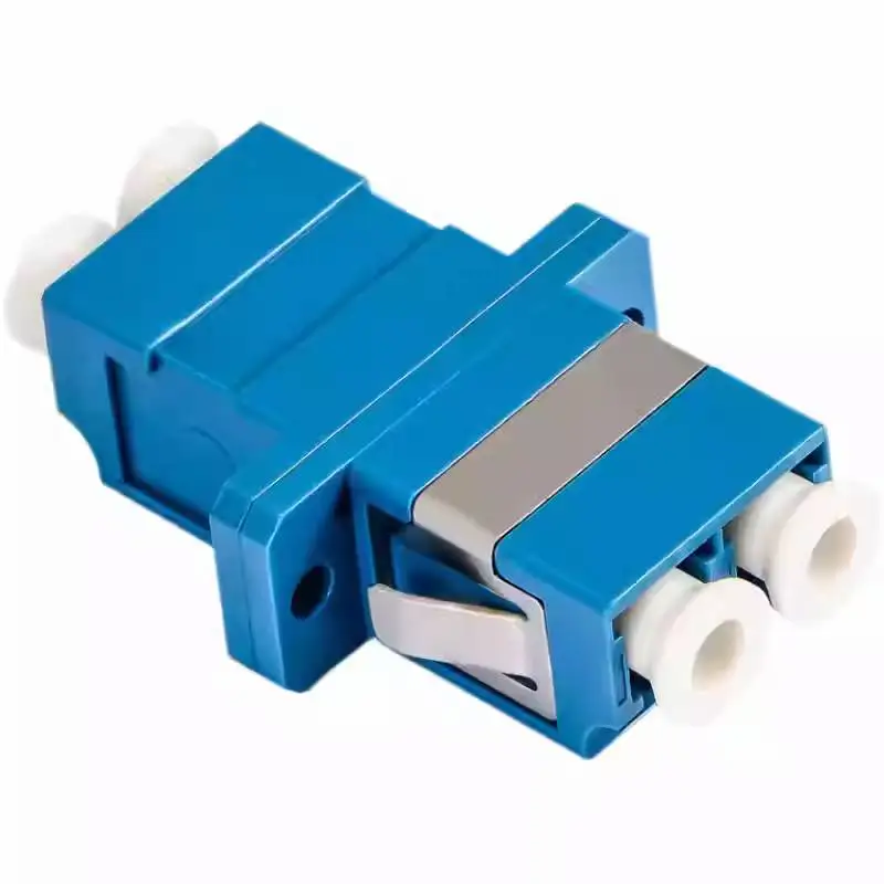 LC-LC Duplex Flange UPC Coupler Connector Fiber Optical Coupler Single Mode Plastic Duplex Fiber Optic Connector Adapter