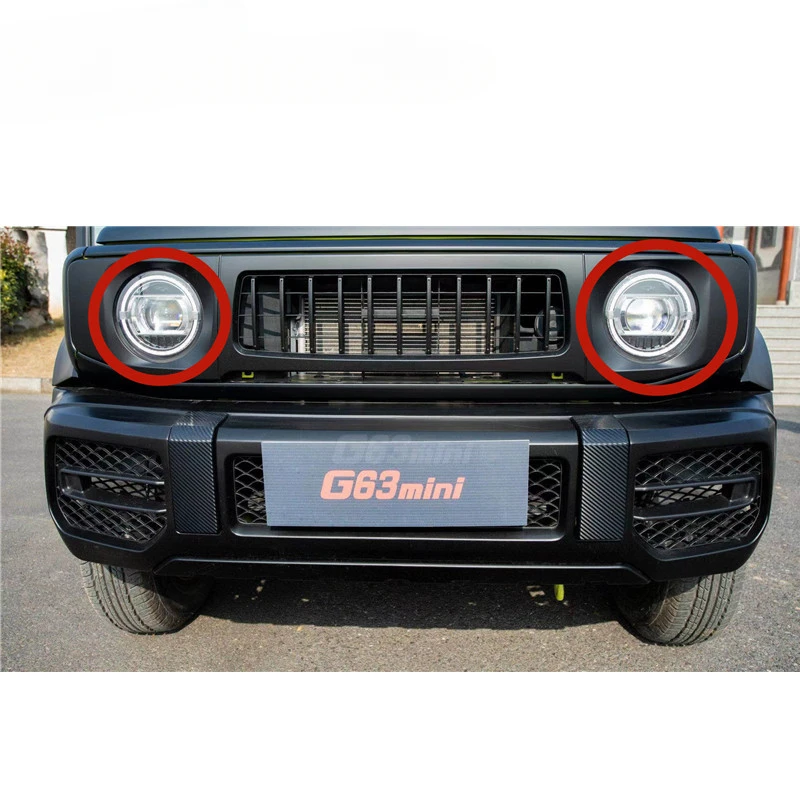 

Автомобильная фара Jimny подходит для G63, мини-стиль 2018, высокое качество, ABS + светодиодный материал, новый стиль, обновление автомобиля Jimny car