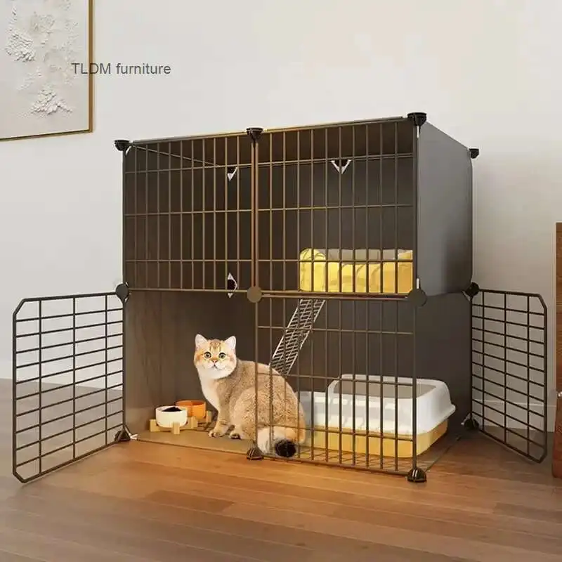

Double-layer Outdoor Warm Cat Cage Wrought Iron Cat Cages Indoor Pet Cat Villa Cat Bed Household Large Cat House Pet Products GM