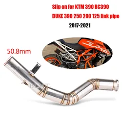For KTM Duke 125 250 390 KTM RC390 RC250 2017 - 2021 Motorcycle Exhaust System Escape 51MM High position Middle Link Pipe