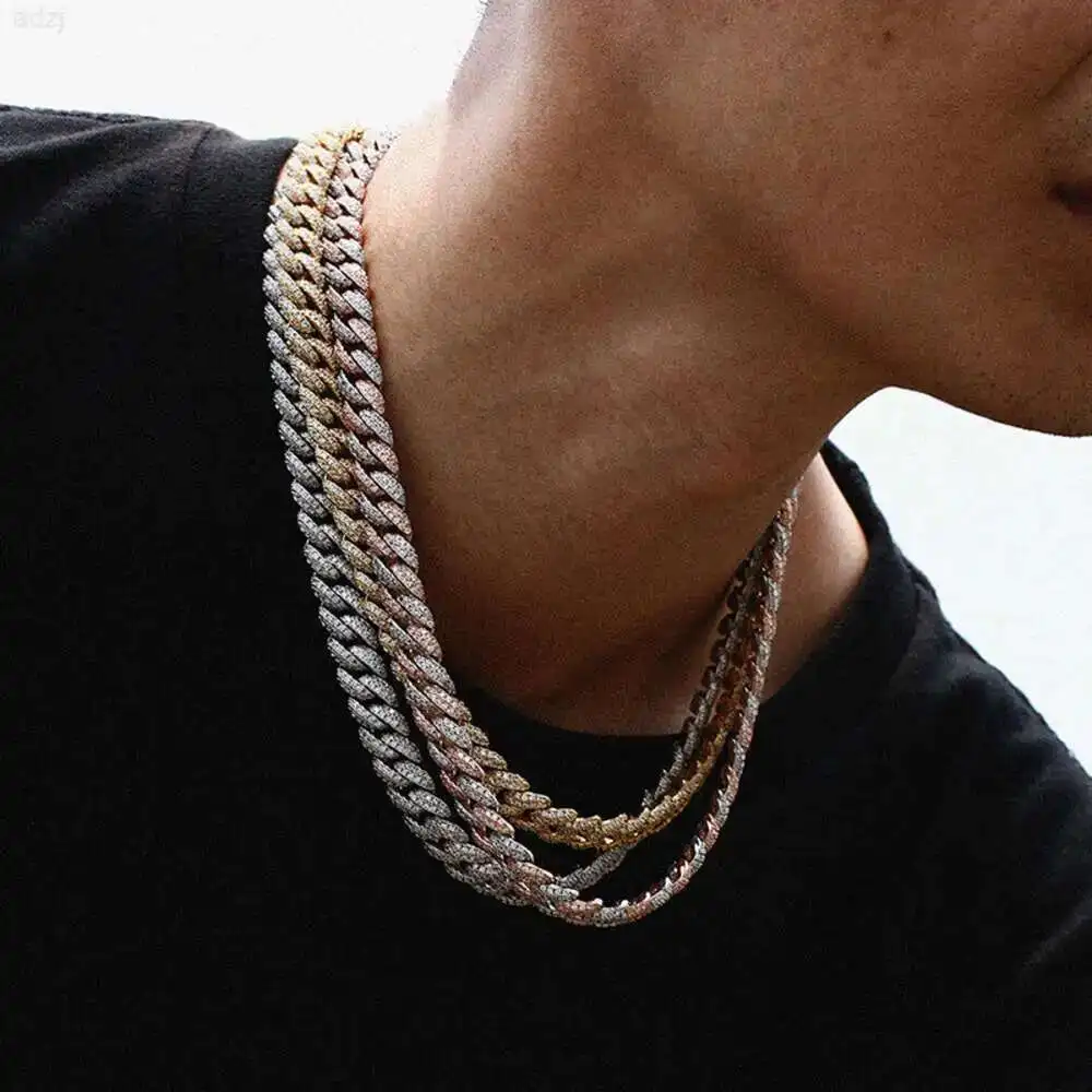 

Wholesale Cheap Price 925 Sterling Silver 10mm Miami Cuban Moissanite Link Chain