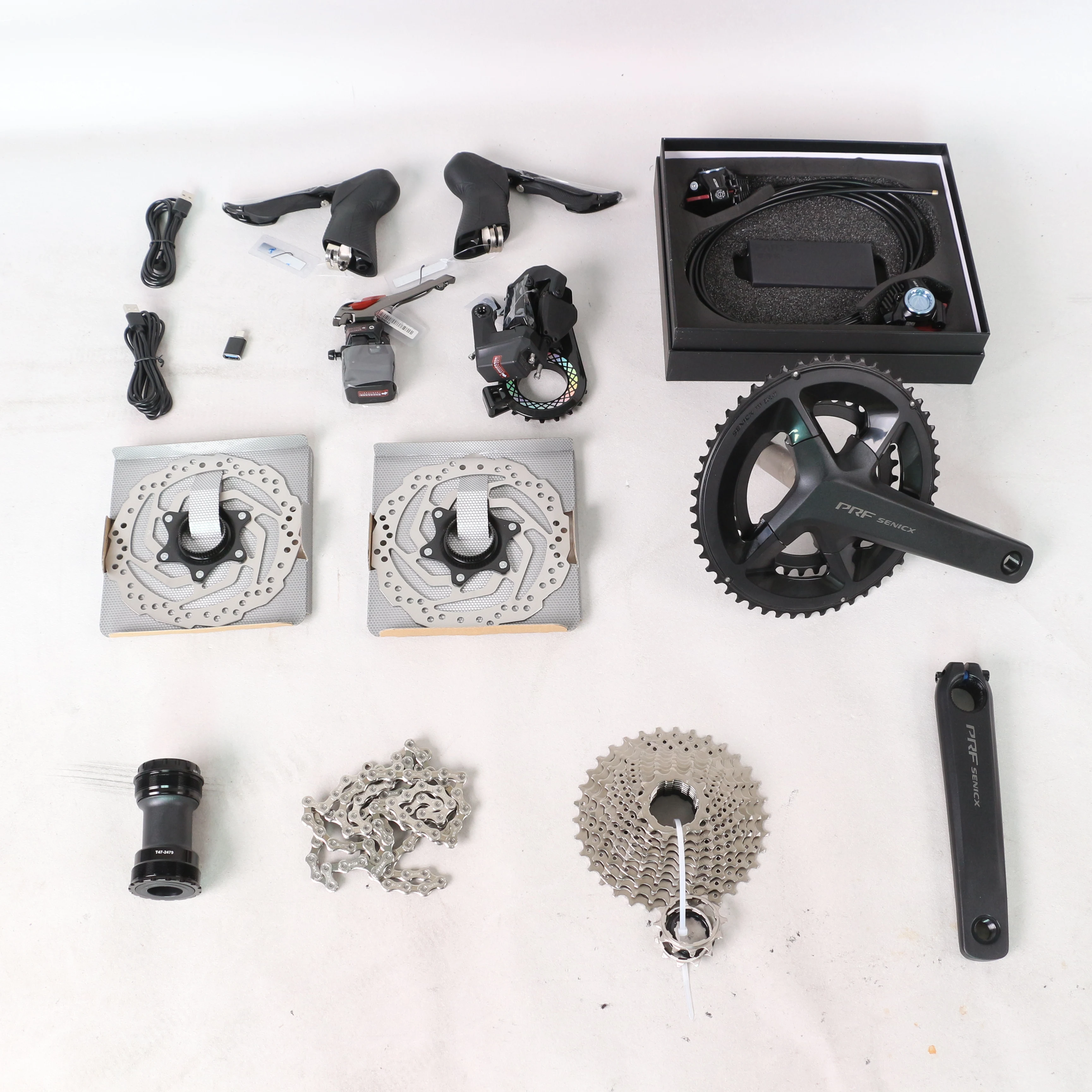 Wheeltop EDS 2x12-Speed Di2 Wireless Groupset For Disc Brake Frames (includes Bottom bracket and Disc rotors)