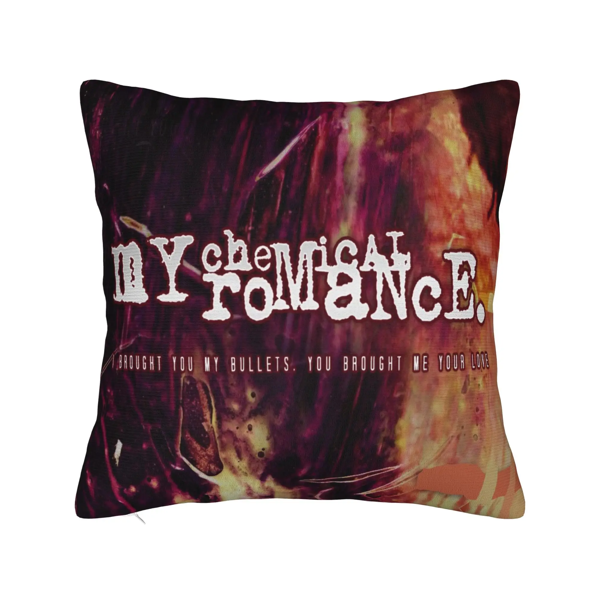 Mcr Band  Punk Rock Square Pillow Case My Chemical Romance  Cushion Cover Vintage Zipper Decor Pillowcase for Seat 18