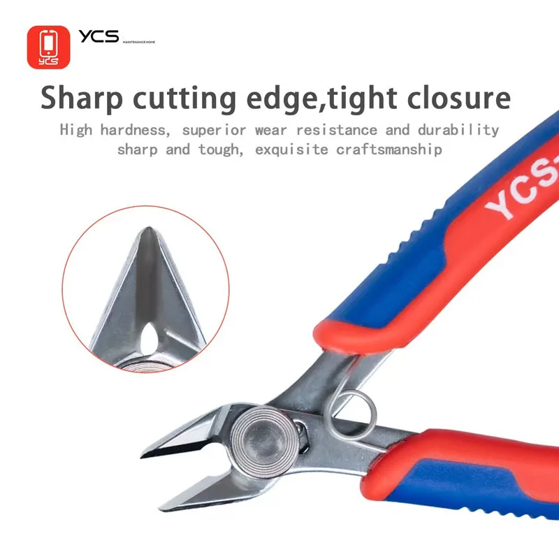 YCS YCS-SK Diagonal Cutting Pliers Return Spring High Hardness Sharp Edge Ergonomic Non Slip Handle for Phone Repair Hand Tools
