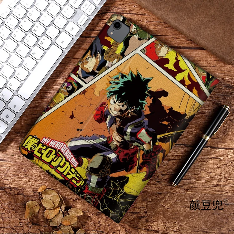 Capa de Silicone Deku Anime para iPad, Concha Protetora, My Hero Academia, Air 4, 5, 10.9, Mini, 5, 6, Pro, 12.9, 11, iPad, 10, 9, 11, 10