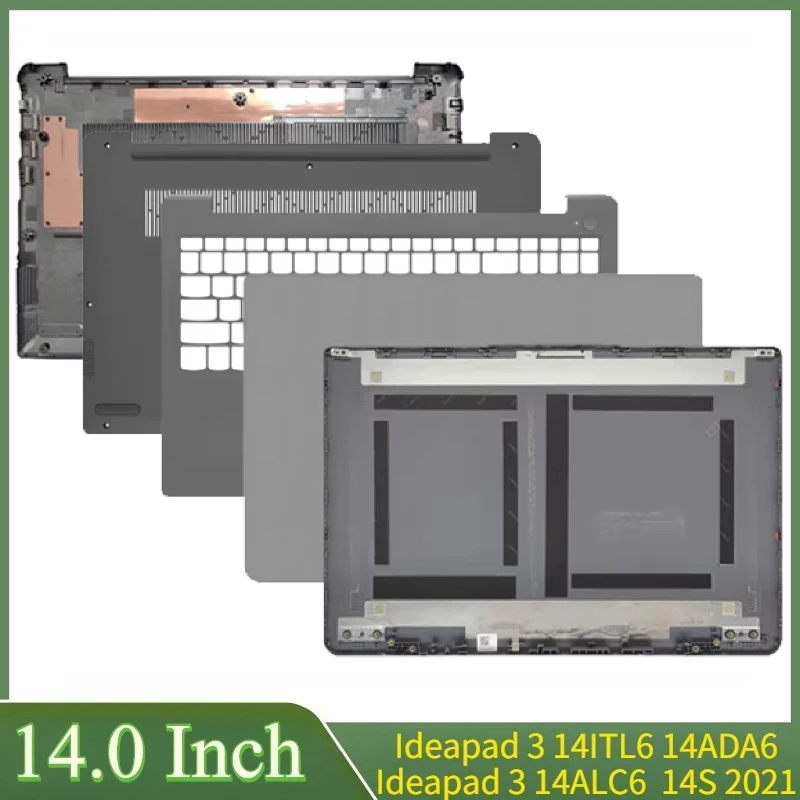 14.0 Inch For Ideapad 3 14ITL6 Ideapad 3 14ALC6 14ADA6 14S 2021 Laptop LCD Back Cover Front Bezel Hinges Palmrest Bottom Case