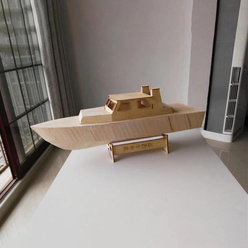 Kuaizhouhao Houten Gemonteerde Jachtboot Model Kit DIY Houten Handgemaakt Speelgoed Schip