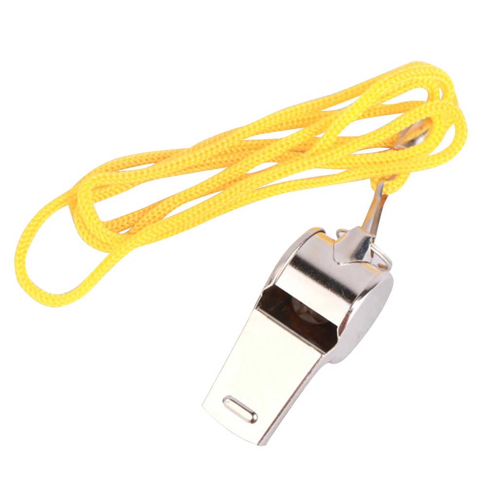 Referee Whistles Metal Whistle with Rope Portable Extra Loud Sports Whistle Multipurpose for Soccer Football Basketball Training