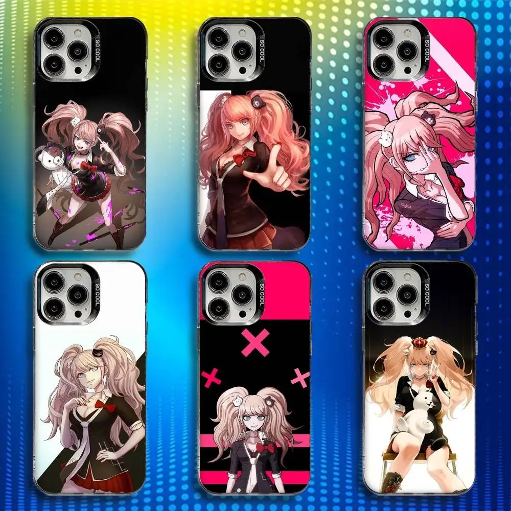 

J-Junko E-Enoshima Anime Phone Case For iPhone 16,15,14,13,12,11,Mini,Pro,SE,MAX White Matte Shockproof Cover