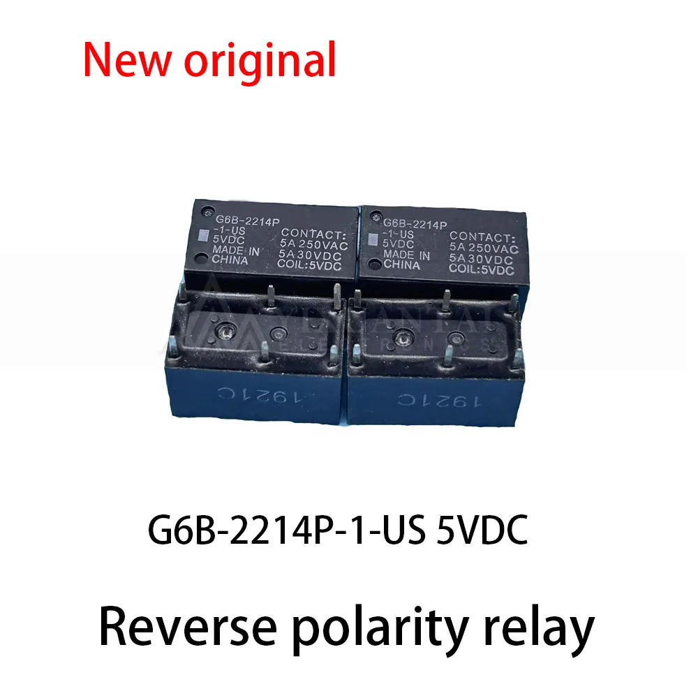 5pcs~10Pcs G6B-2214P-1-US 5VDC Reverse pole relay 5V 6-pin 5A 2 sets normally open