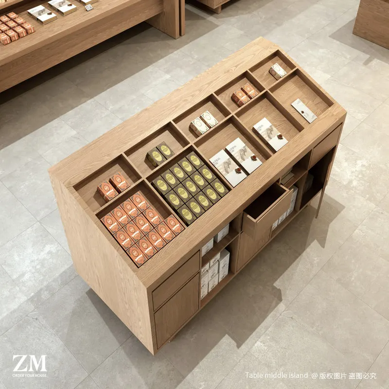 Nakajima Taiwan Cabinet Souvenir Display Cabinet Shelf Merchandise Travel Goods Specialty Tea Shop Display Shelf Middle