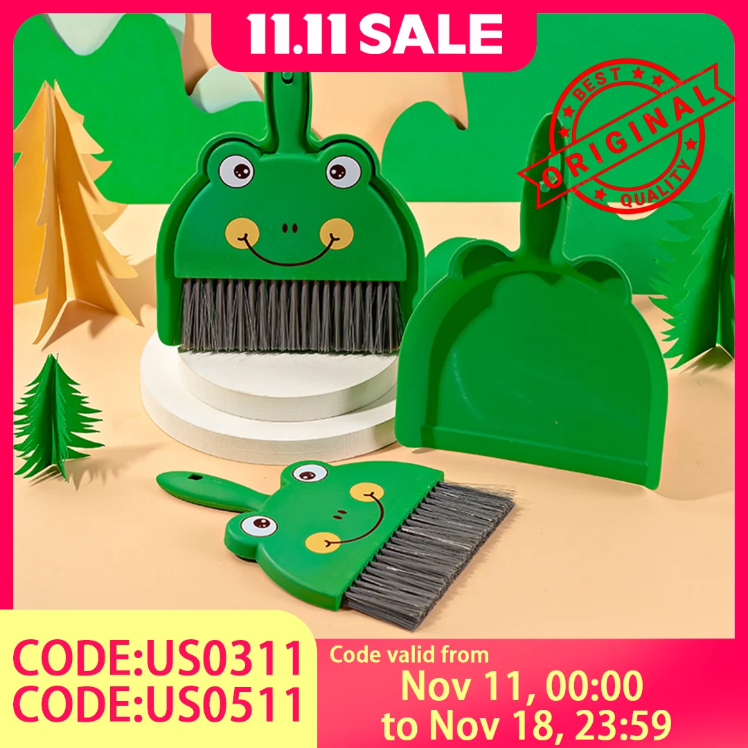 مجموعة مكنسة مكتب كرتونية مكونة من قطعة واحدة - منظف فتات حفلات Super Bowl لفوضى الوجبات الخفيفة وفتات الرقاقة #1