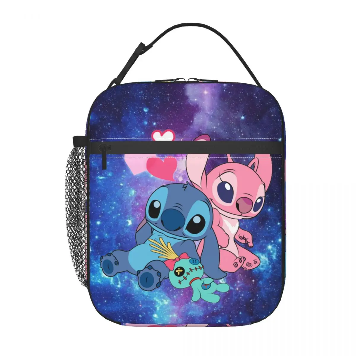 Stitch Angel Insulated Lunch Bag Lilo and Stitch Meal Container Cooler Bag Tote Lunch Box Beach Picnic Food Storage Bags