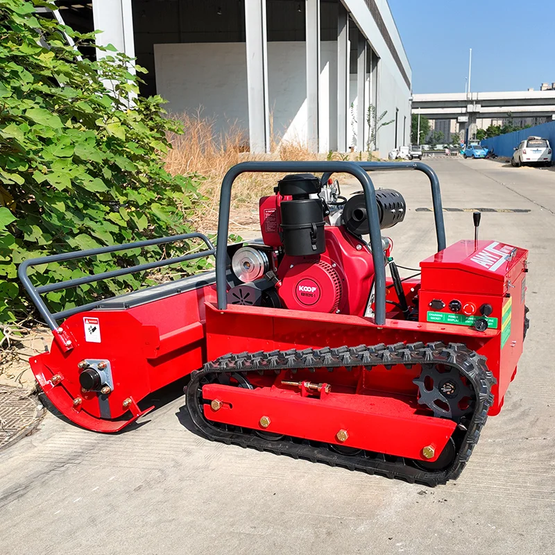 Customized Remote Control Flail Mower for farm villa yards, maintain lawns and shrub areas via wireless remote.