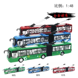 1:48 doppia sezione Bus lega modello di auto giocattolo auto tirare indietro modello di auto giocattolo regalo B304