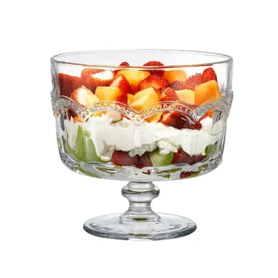 Thai internet celebrity super large ice cream cup, giant British dessert cake bowl, salad bowl, tall glass fruit plate