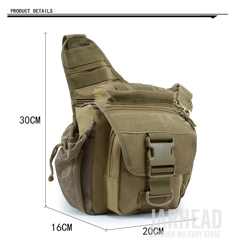 900D Taktische Umhängetasche Männer Camping Outdoor DSLR Kamera Tasche Sattel Camouflage Schulter Tasche Camping Wasserdichte Umhängetasche – Detail 2