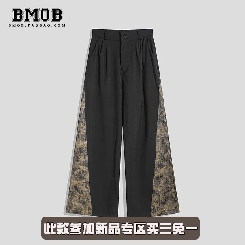 Women's Patchwork Black Pants Harajuku Fashion Aesthetic Pants Retro 2000s Y2k Sweatpants Vintage Wide Leg Trousers Clothes 2025