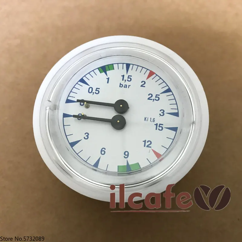 Semi automatic coffee machine dual pointer pressure gauge accessories