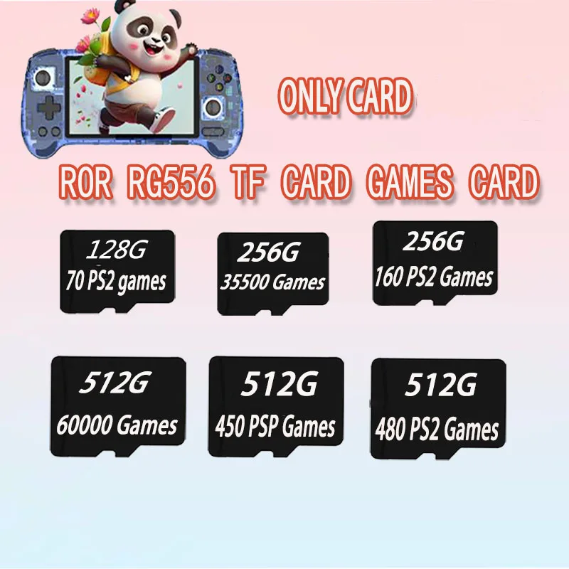 

FOR ANBERNIC RG556 Handheld Retro Game Console Memory Card SD Card TF Card 450 PSP Games 512G 60000 Games Micro Sd PS2 Games