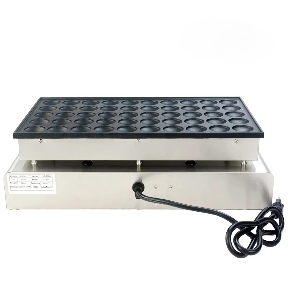 &Factory Price HT-50 Electric 50-Hole Commercial Stainless Steel Mini Muffin & Crepe/Pancake Maker Wholesale & Food Shops