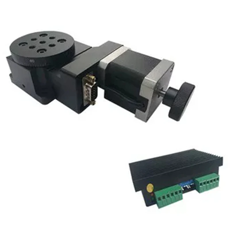 TYRA60/TYRA100 Electric Rotary Table, Electric Indexing Table, 360° Travel, Hollow Rotary Platform, Stepper Motor