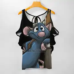 Remy Ratatouille Women T-Shirt Back Lacing Casual Short Sleeve Tops Summer Tees Remy Pixar Ratatouille Y2K Clothes T-Shirts