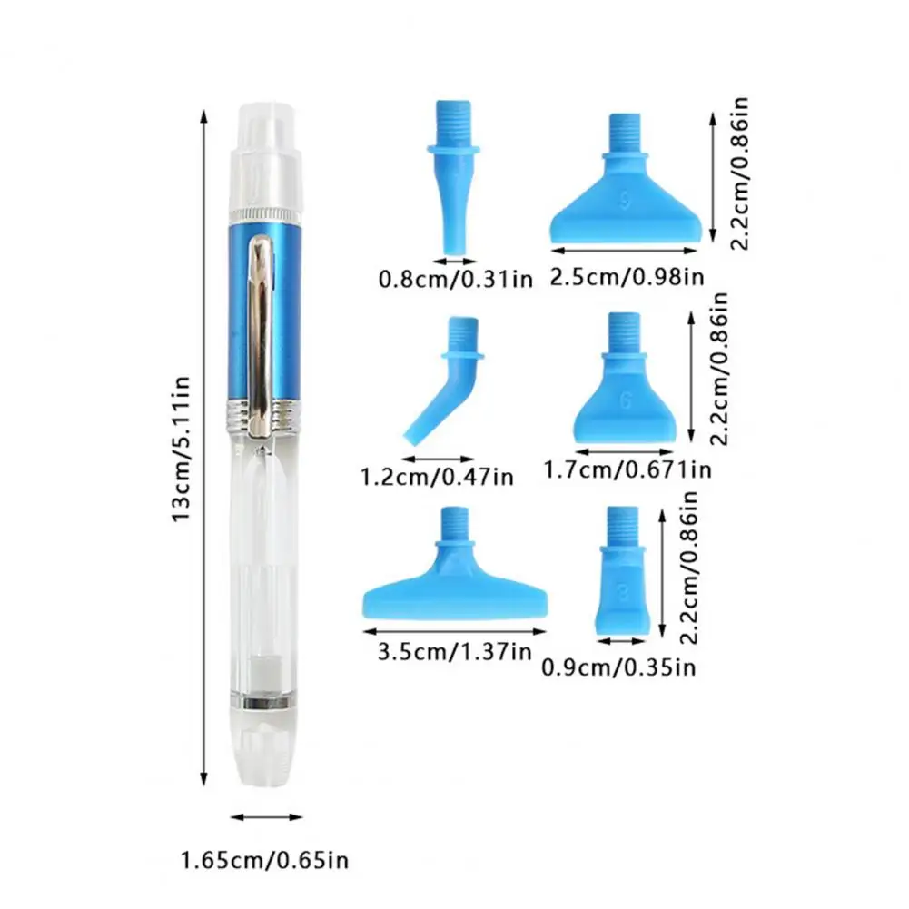1 Set Drill Pen LED Light Rhinestone Painting Pen Set DIY Rhineston Dotting Pen with Replacement Tips Jewelry Making Drill Pens