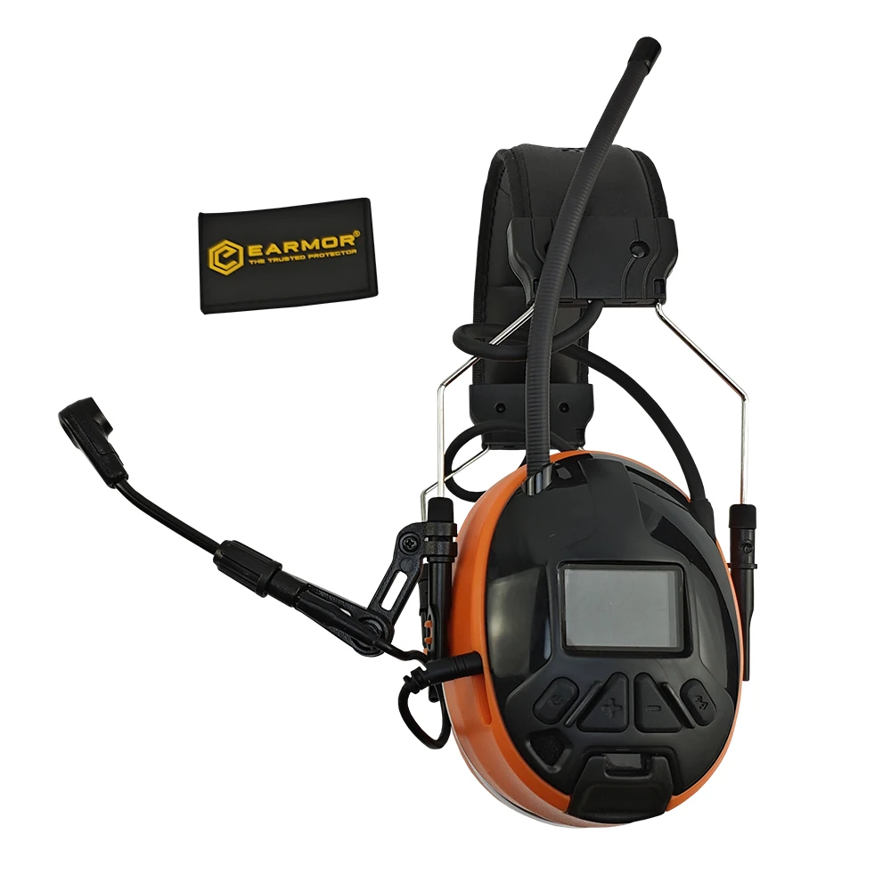 EARMOR C52 Electronic Noise-Reduction Earmuffs Hearing Protection Headset With Bluetooth Communication FM Radio Media Playback