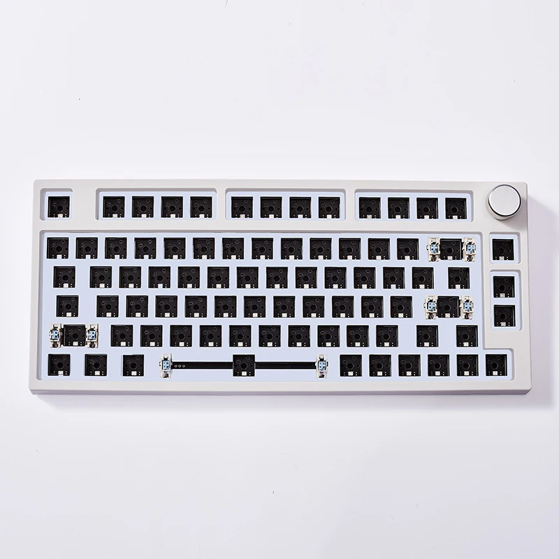 Keydous NJ80 AP Mechanical Keyboard Kit Tri-mode 2.4g Wireless Bluetooth Keyboard Hot Swap PCB 4800mAh Battery 80% Layout