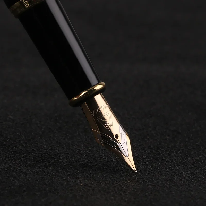 Stylo en maille métallique pour la pratique de la calligraphie adulte, cadeaux publicitaires d'affaires, stylo doré, 0.5mm, 10 pièces