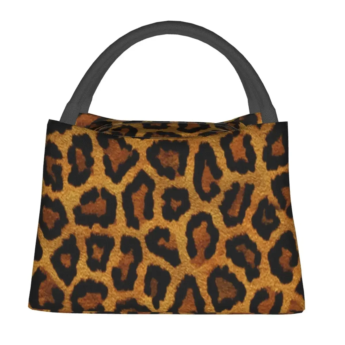 

Wild Animal Lunch Bag Adult Leopard Print Custom Lunch Box Aesthetic Travel Cooler Bag Convenient Oxford Thermal Tote Handbags