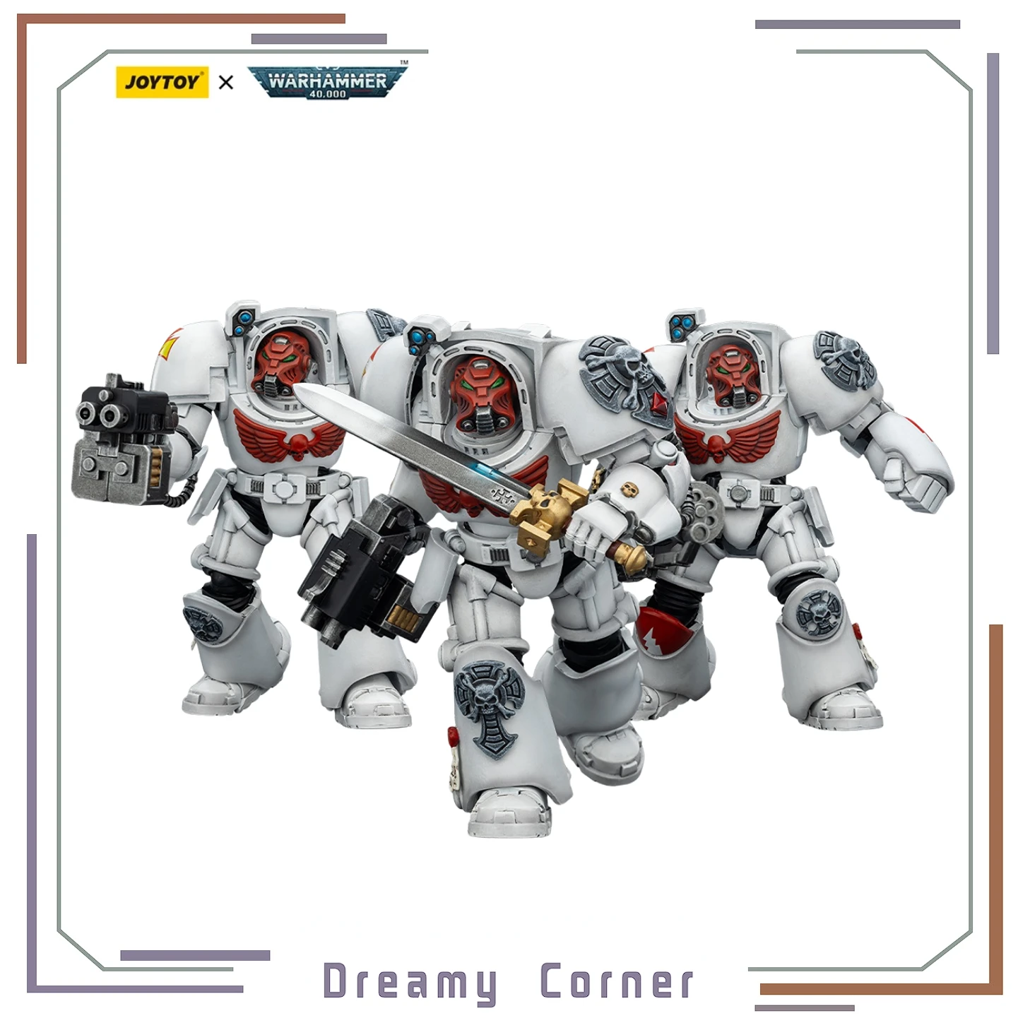 

Предзаказ: Набор из 3 фигурок JOYTOY Warhammer 40K White Scars Terminator, масштаб 1/18