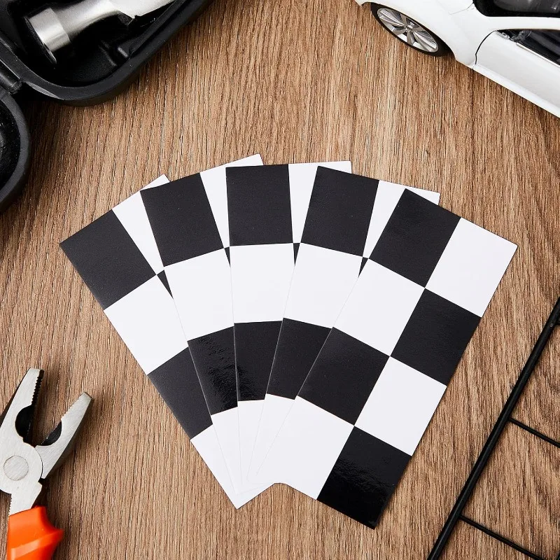 10PCS Backup Assist Trailer Car Stickers Waterproof Black and White Checkered Trailer Decals for F150 2015-2023 EU5A-19D534-EA