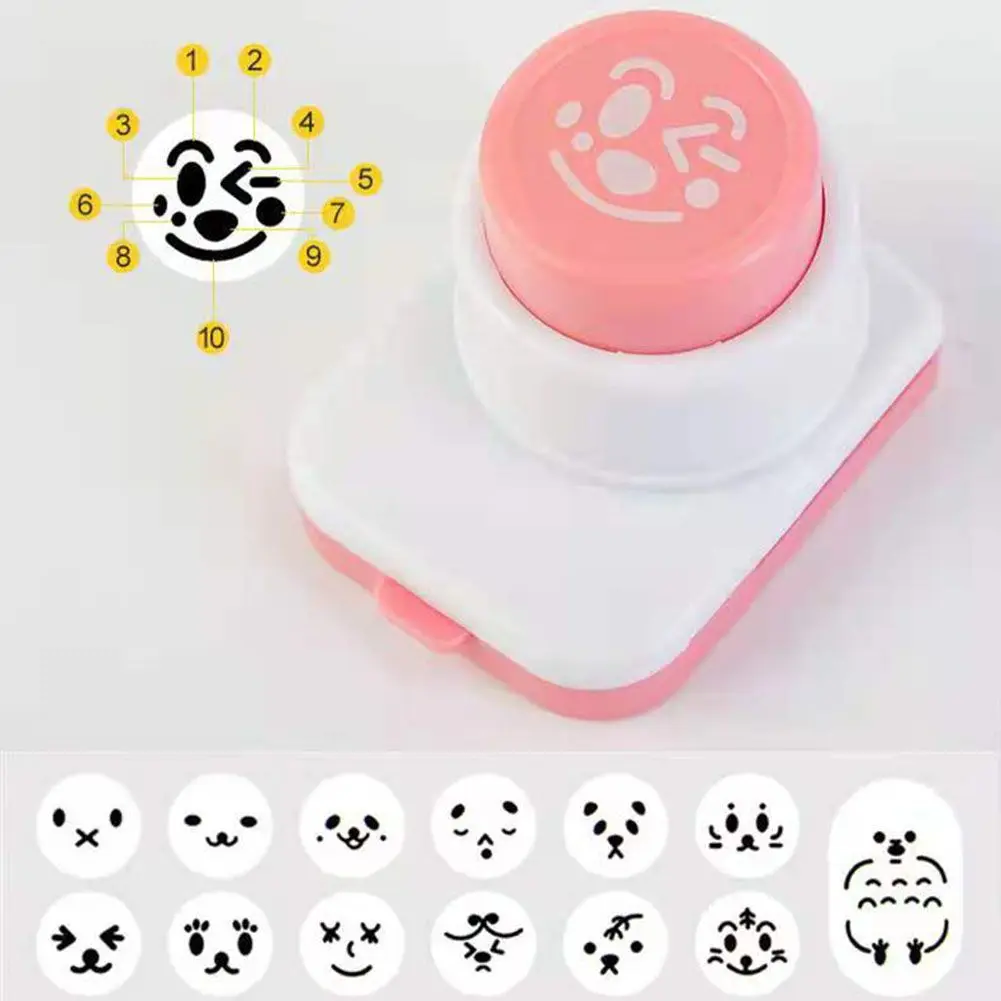 Punch Smiling Stamp Cartoon Laver Seaweed Rice Ball Maker Sushi Tool Nori Onigiri Mold