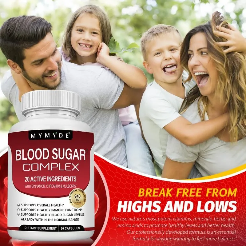 

Blood Sugar Complex Supplement - Powerful Antioxidant Protection and Support Immune Functions