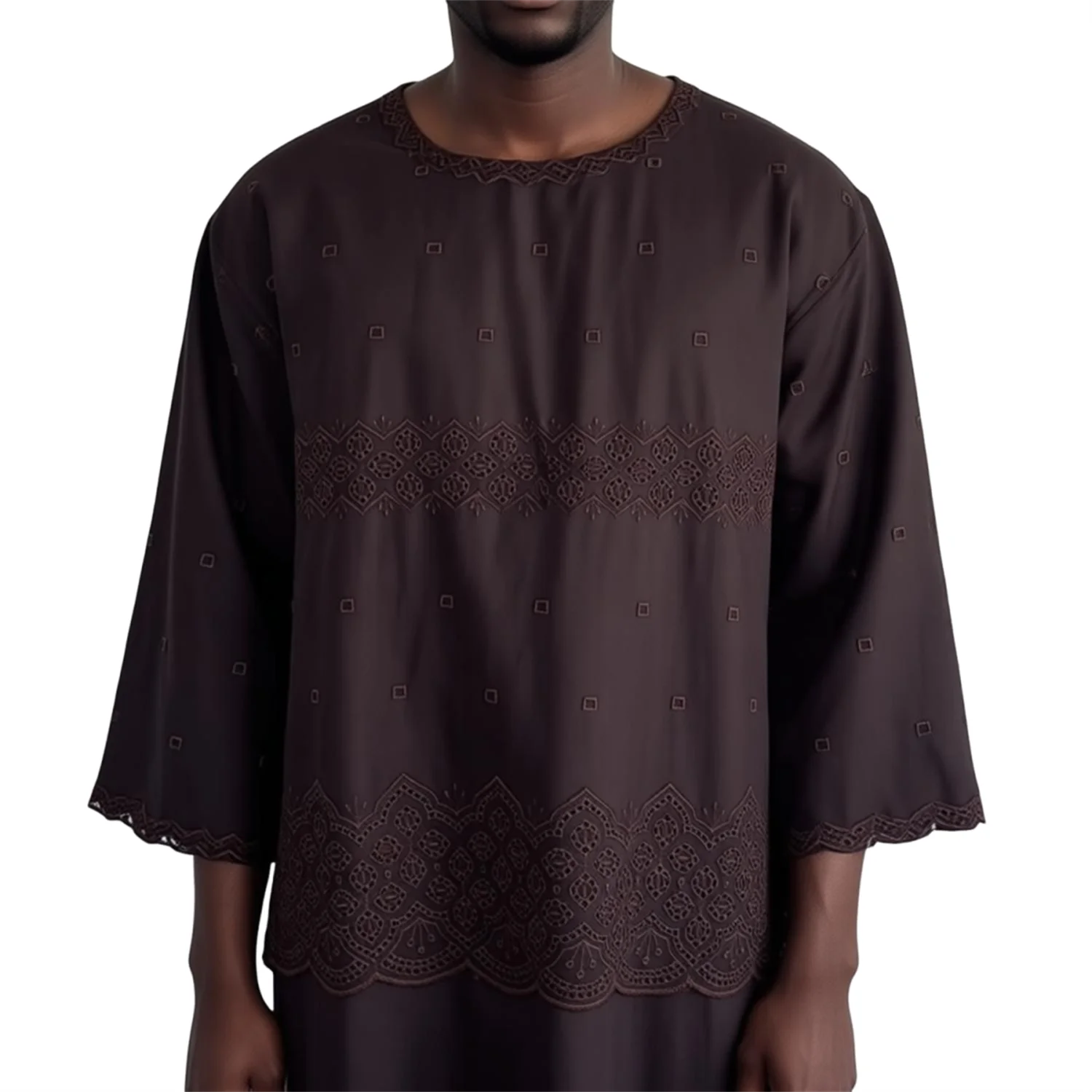 

Luxury Men Pure Color 100% Cotton Lace African Fabric High Quality Swiss Voile Polish Lace Cotton Fabric For Men And Women Dress