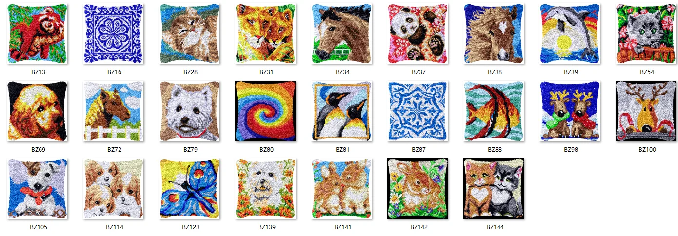 

Комплект крючков-защелок, подушка, пуговицы Smyrna, посылка, три стиля собак, 2025 год, набор крючков-защелок с узором для рукоделия