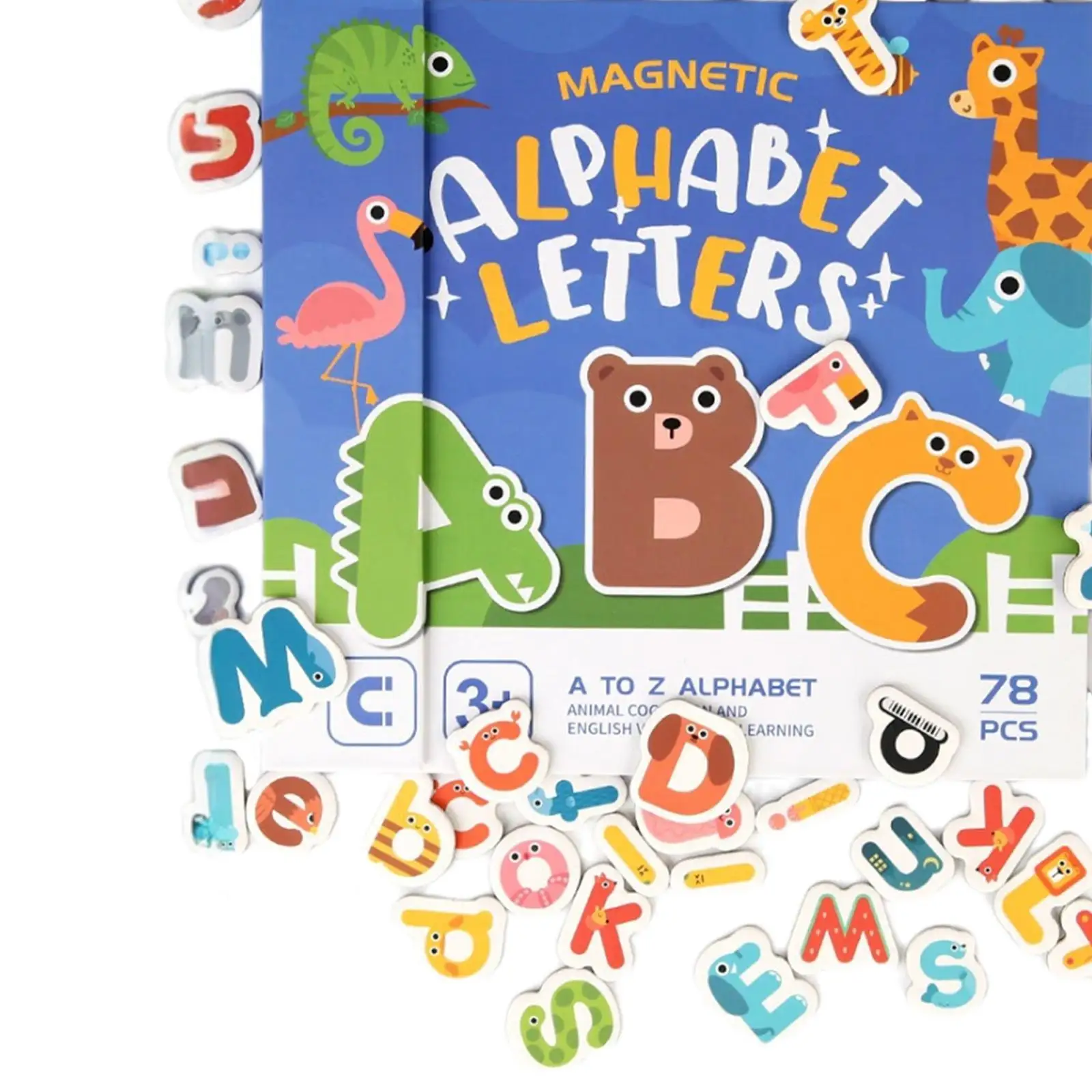 Magnetic Alphabet Letters Cute Portable Spelling Learning Games for Kids Boys Girls 1 2 3 4 5 6 Year Old Children Holiday Gifts