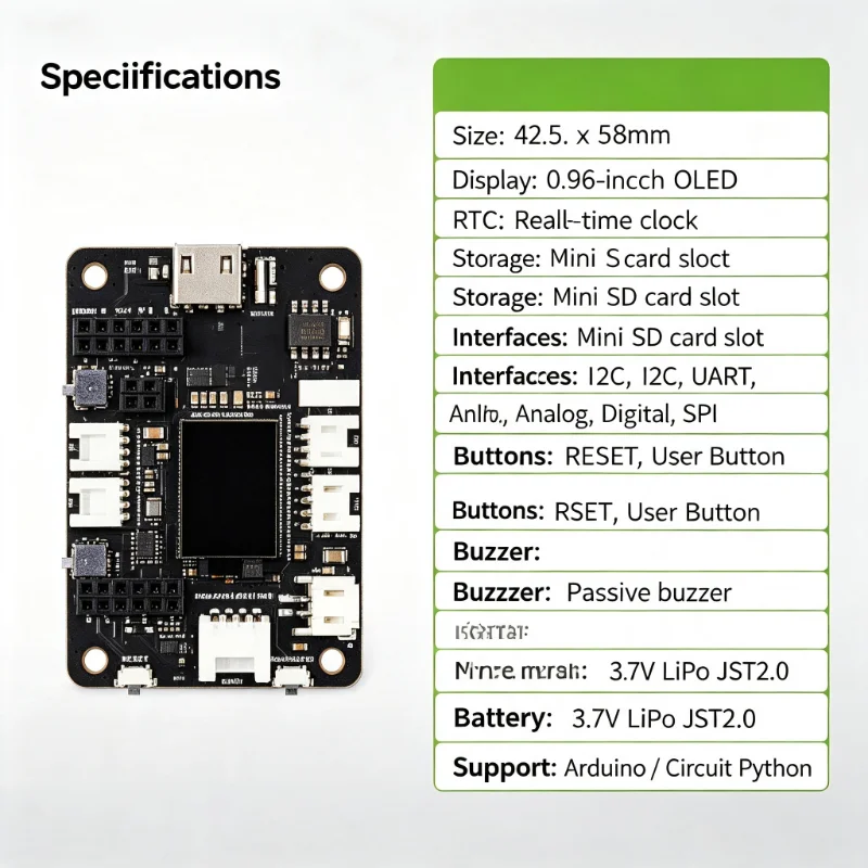 Seeeduino XIAO Expansion Board OLED RTC GPIO Grove Interfaces for Arduino Circuit Python DIY IoT Projects