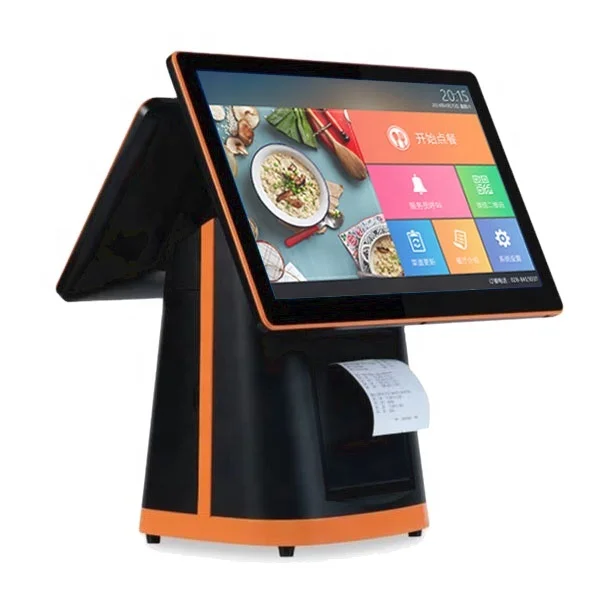 Retailing Pos System Dual 15.6 Inch Android Pos Touch System with Printer 80 All in One Pos Machine